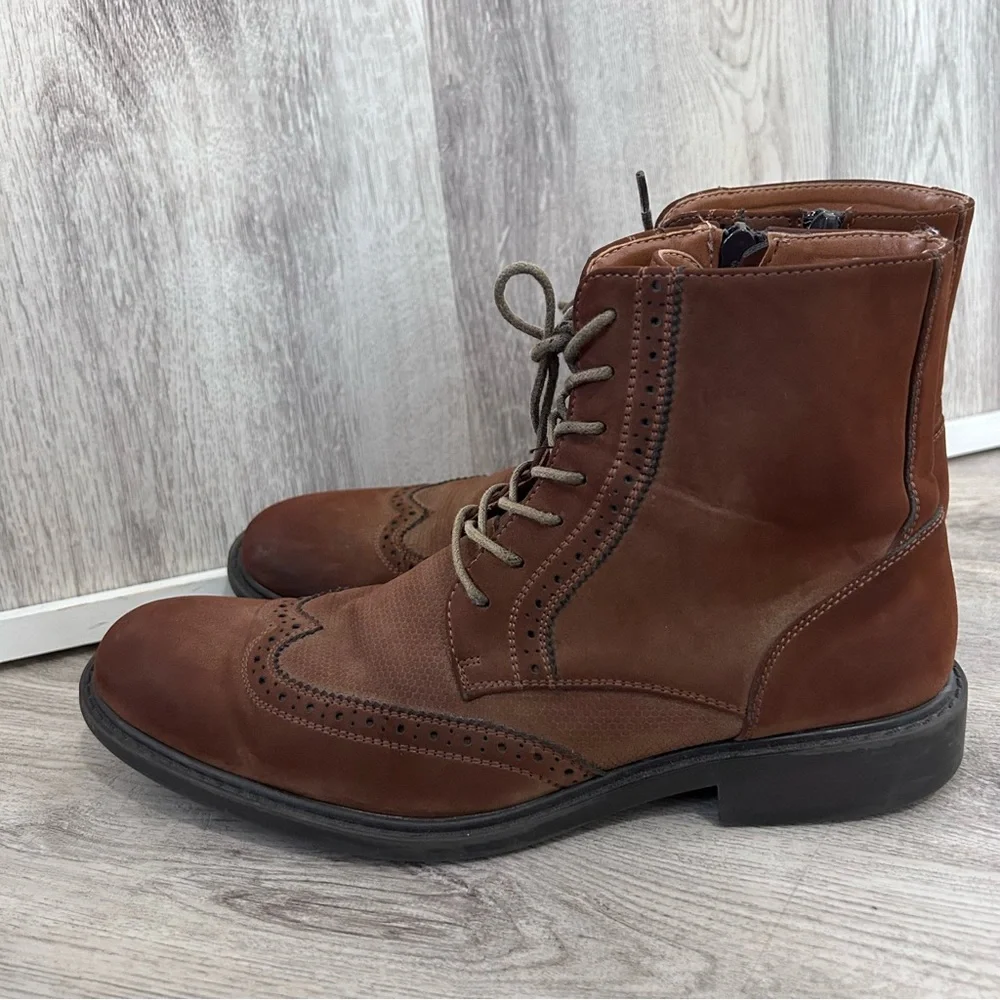Unlisted Kenneth Cole Buzzer Oxford Boot Men 8.5 WingTip Brogue Preppy Masculine